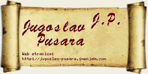 Jugoslav Pušara vizit kartica